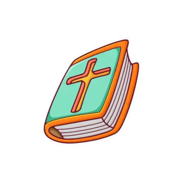 a book with a cross on it