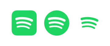 a green and white icon with two faces