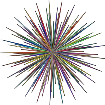 an image of a colorful star burst