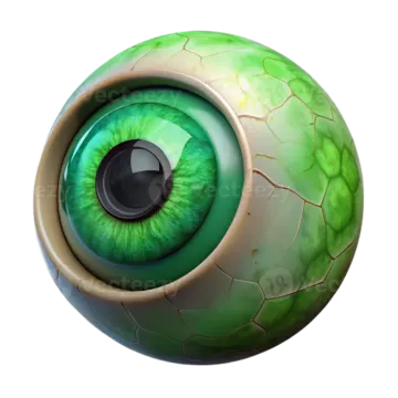 an image of a green eyeball