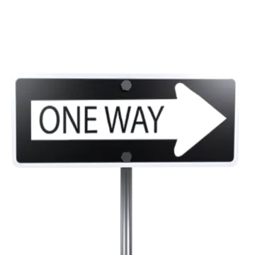 a sign with the word one way on it