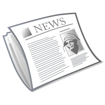 a newspaper with the word news on it