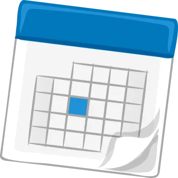 an image of a calendar with a blue cover