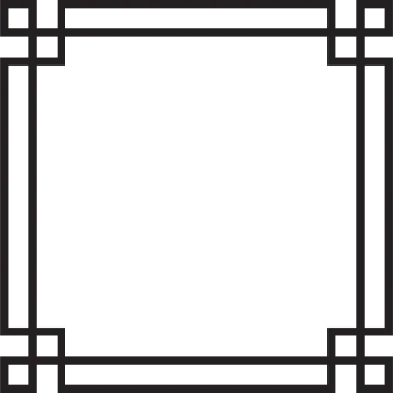a black and white square frame on a white background