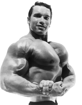 a black and white photo of a man with his arms crossed