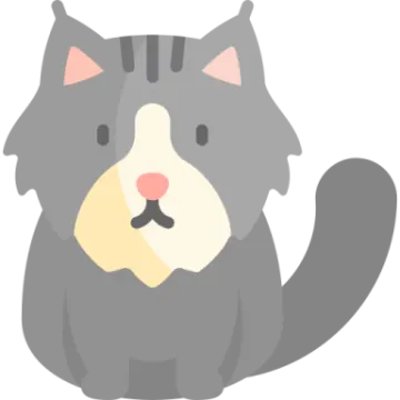 a gray cat sitting down with its eyes closed