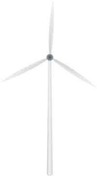 a wind turbine on a white background