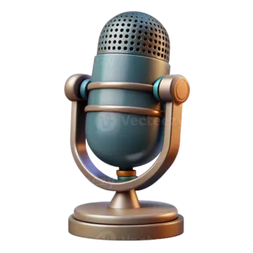 a microphone on a white background