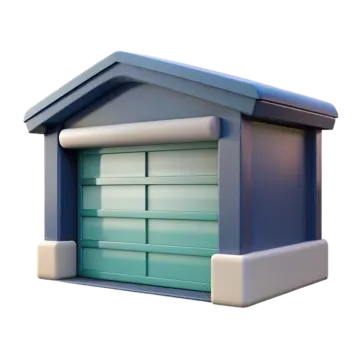 an image of a blue and white house