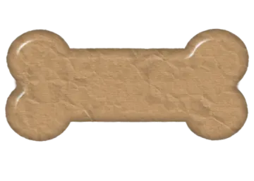 a brown dog bone on a white background
