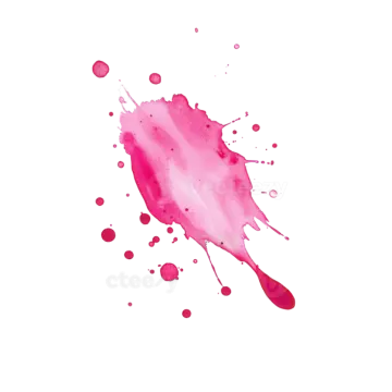 a pink watercolor stain on a white background