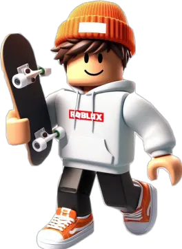 a lego figure holding a skateboard
