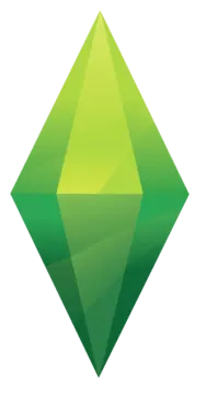 a green diamond on a white background