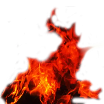 fire on a white background