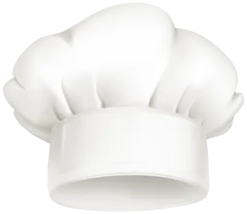 a chef hat on a white background