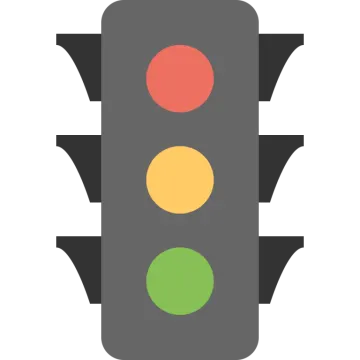 a traffic light on a white background