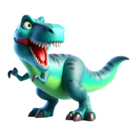 a toy dinosaur with its mouth open