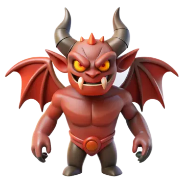 an image of a red dragon with yellow eyes