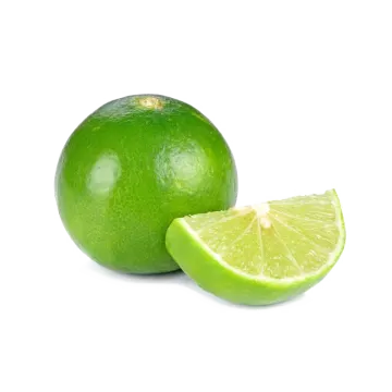 two limes with one cut in half