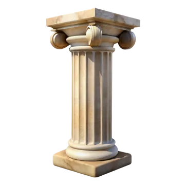 a stone column on a white background