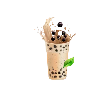 bubble milk with chocolate and cherry