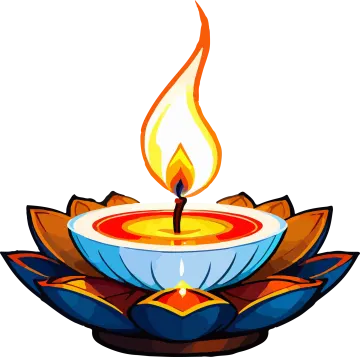 a burning candle on top of a lotus