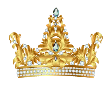 a golden crown with diamonds and jewels