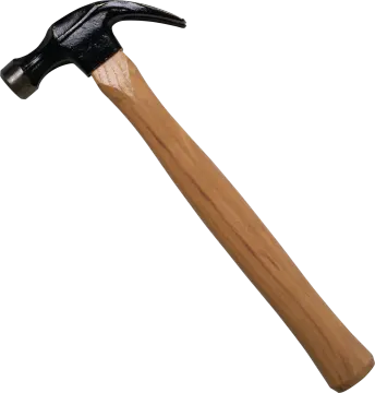 a hammer on a white background
