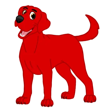 a red dog with a black nose