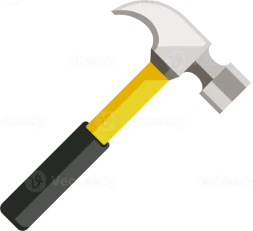 a hammer on a white background