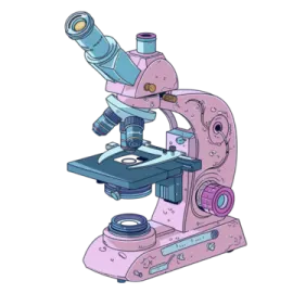 an illustration of a microscope