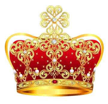 a gold crown on a white background