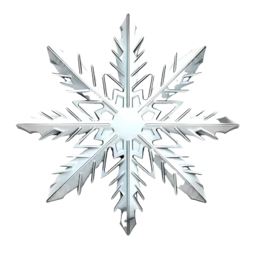 a silver snowflake on a white background
