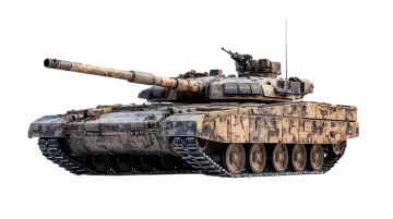 a military tank on a white background