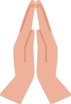 a pair of hands praying