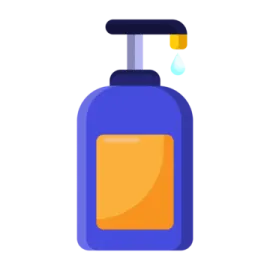 a bottle of liquid on a white background