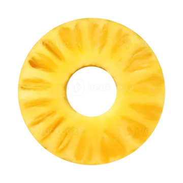 a sliced pineapple on a white background
