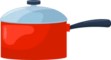 a red coffee pot with a handle