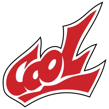a red and white logo with the word go