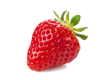 a strawberry on a white background