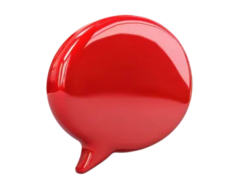 a red balloon on a white background