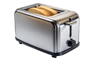 a toaster with two slices of bread in it