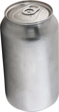 a can of soda on a white background