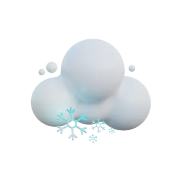 a white cloud with snow on top of it