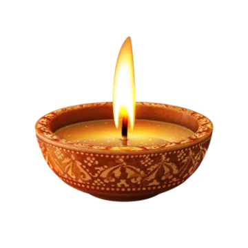 a lit candle on a white background