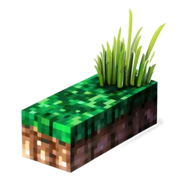 an image of a grass plant in a minecraft block