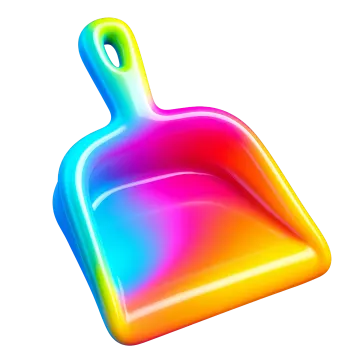 a colorful duster on a white background