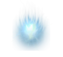 a blue flame on a white background