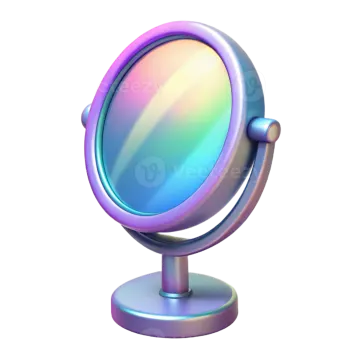 an image of a mirror on a stand
