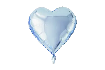 blue heart foil balloon